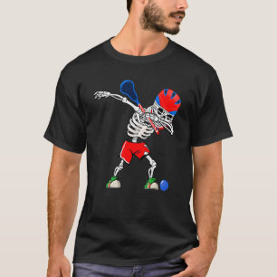 Sport Lacrosse Skeleton Men Boys Kids Halloween Co T-Shirt