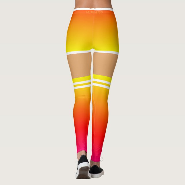 Sport Leggings Faux Shorts and Over The Knee Socks (Back)