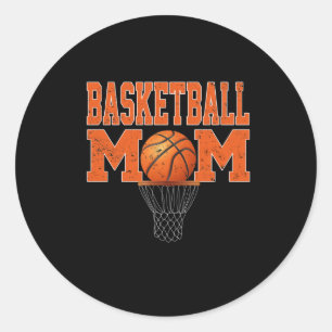 Sport Lover Basketball Mom For Players Classic Round Sticker