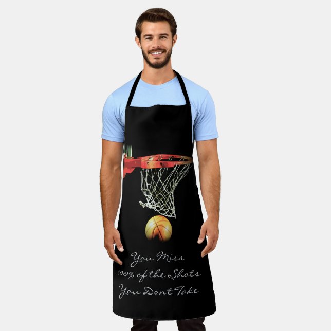 Sport Motivational Quote Basketball Apron (Worn)