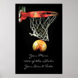 Sport Motivational Quote Basketball Poster<br><div class="desc">I Love This Game. Popular Sports - Basketball Game Ball Image.</div>