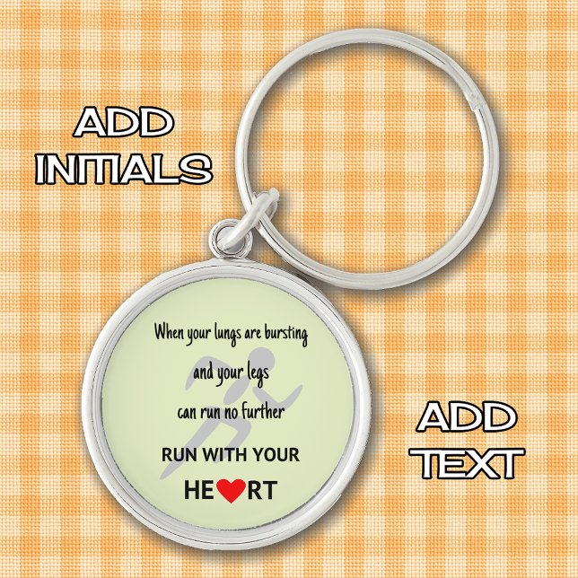 Sport motivational runners quote key ring (Creator Uploaded)