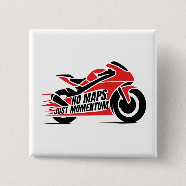 Sport Motorcycle 15 Cm Square Badge (Front)