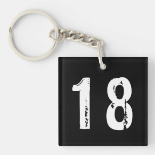 Sport number 18 key ring