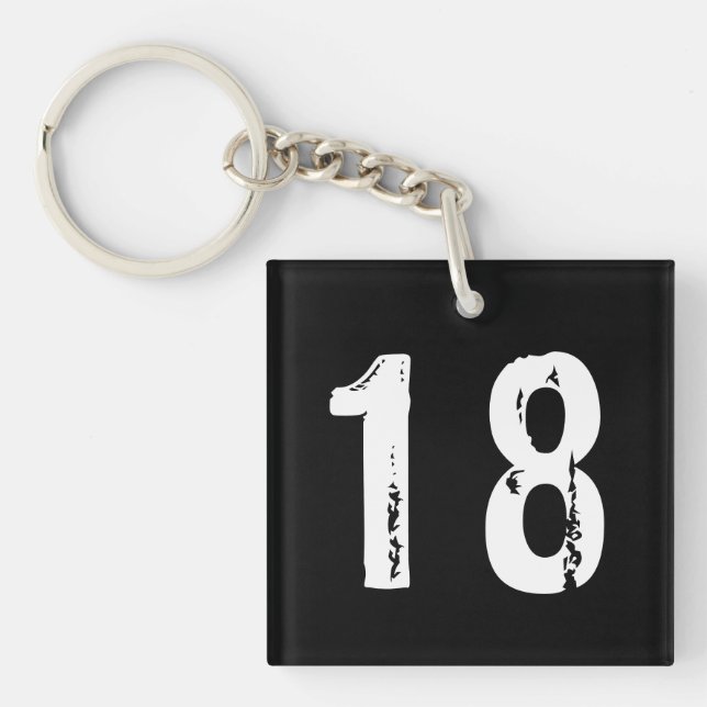 Sport number 18 key ring (Front)