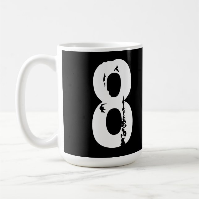 Sport number 8 coffee mug (Left)
