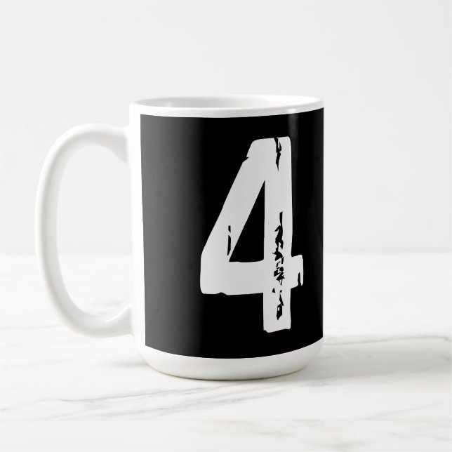 Sport number four coffee mug (Left)