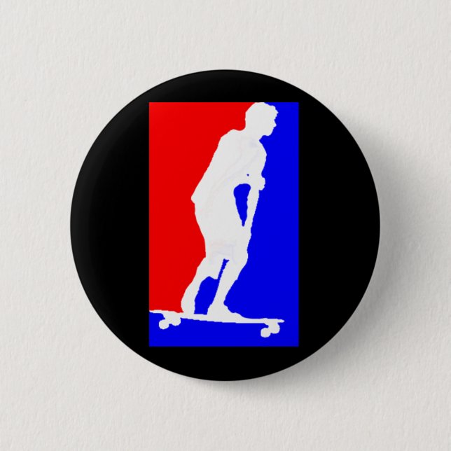 Sport of Longboarding 6 Cm Round Badge (Front)