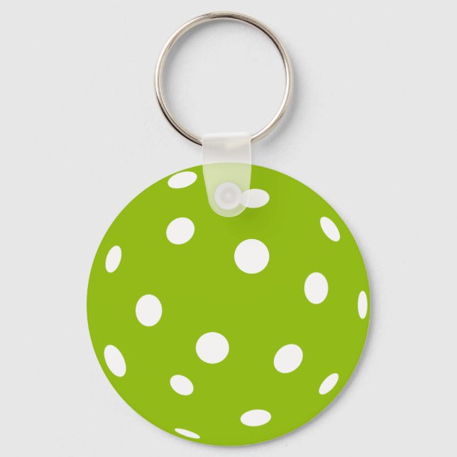 Sport Pickleball green ball Key Ring (Front)