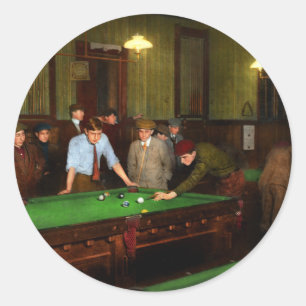 Sport - Pool - Elm Street pool 1912 Classic Round Sticker