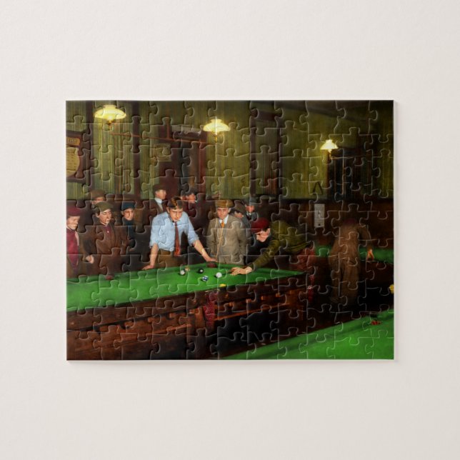 Sport - Pool - Elm Street pool 1912 Jigsaw Puzzle (Horizontal)
