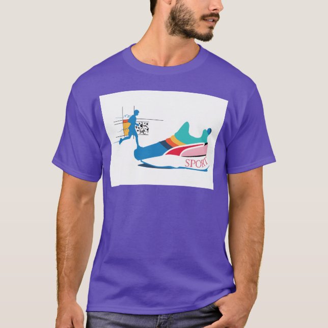 Sport Shoe with Runner Silhouette friend friends T-Shirt (Front)