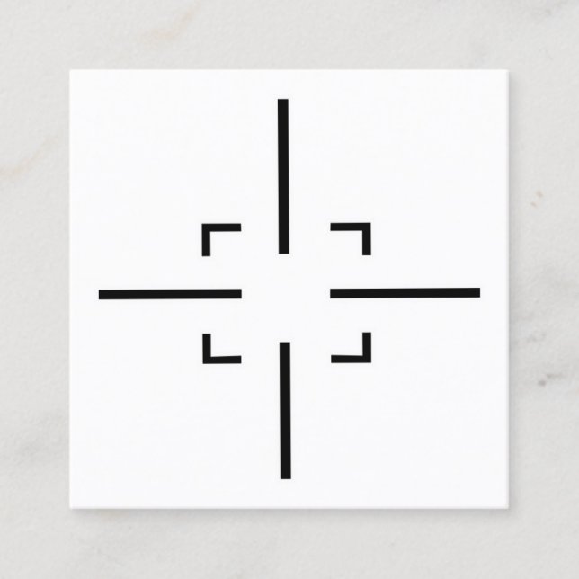 Sport Shooting Square Business Card (Front)