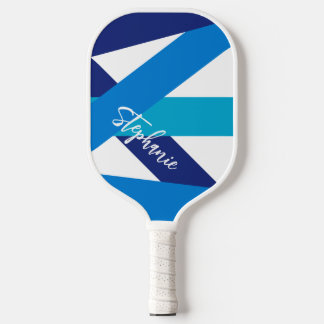 Sport Signature Diagonal Blue Striped Pickleball Paddle