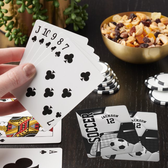 Sport Soccer - Black and White Playing Cards (In Situ)