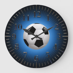 Sport Soccer   Football Modern Blue Wall Clock