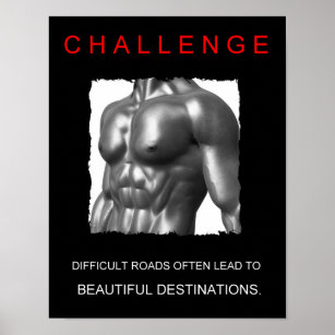sport success motivational challenge quote poster