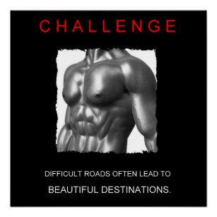 sport success motivational challenge quote poster