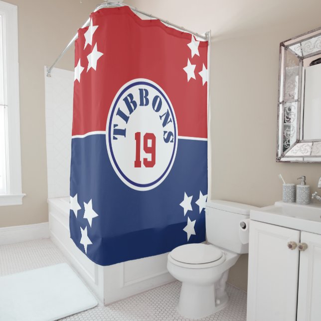 Sport Theme Shower Curtain (In Situ)