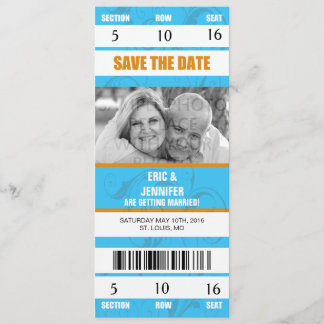 SPORT THEMED WEDDING INVITATION/SAVE THE DATE INVITATION