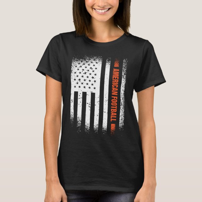Sport Us Flag American Football  4 T-Shirt (Front)