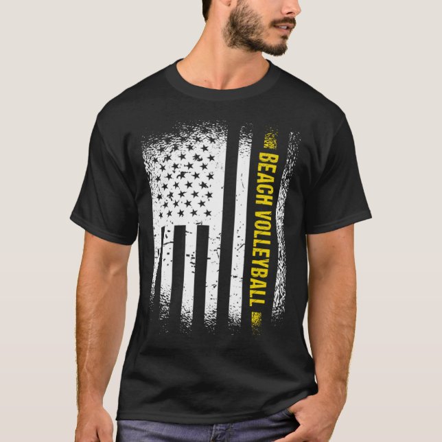 Sport Us Flag Beach Volleyball 1 T-Shirt (Front)