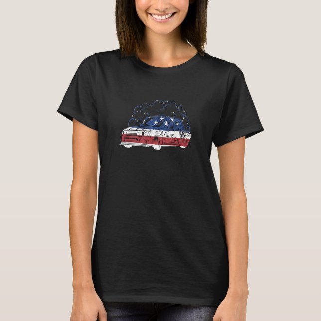 Sport Us Flag Drifting T-Shirt (Front)