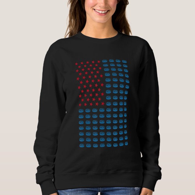 Sport Us Flag Ice Hockey_1 Sweatshirt (Front)