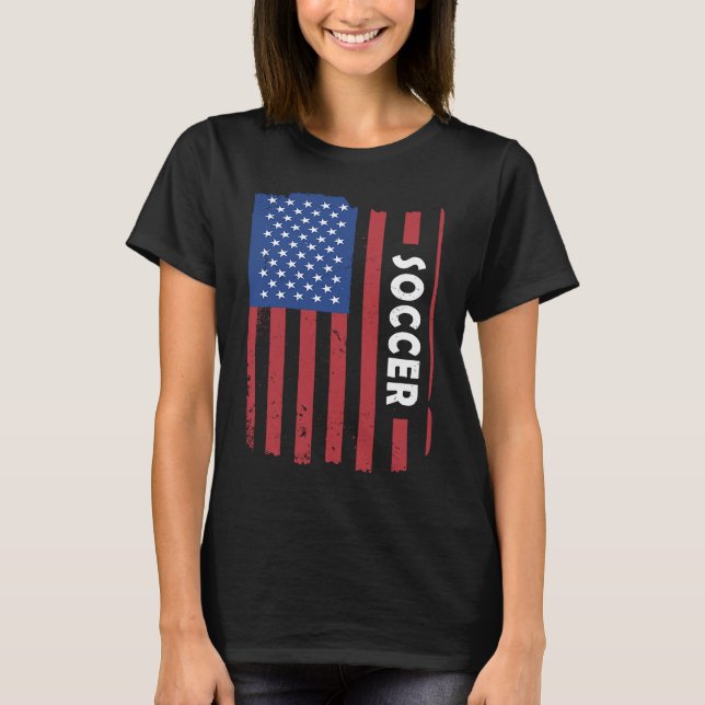 Sport Us Flag Soccer  2 T-Shirt (Front)