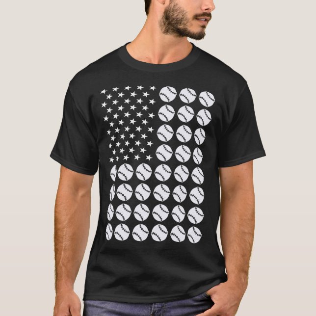 Sport Us Flag Softball  1 T-Shirt (Front)