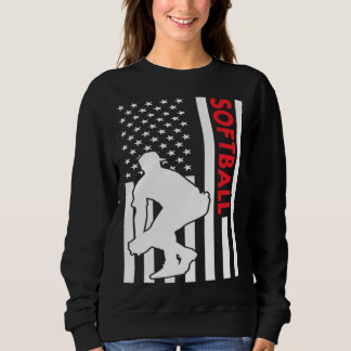 Sport Us Flag Softball Sweatshirt