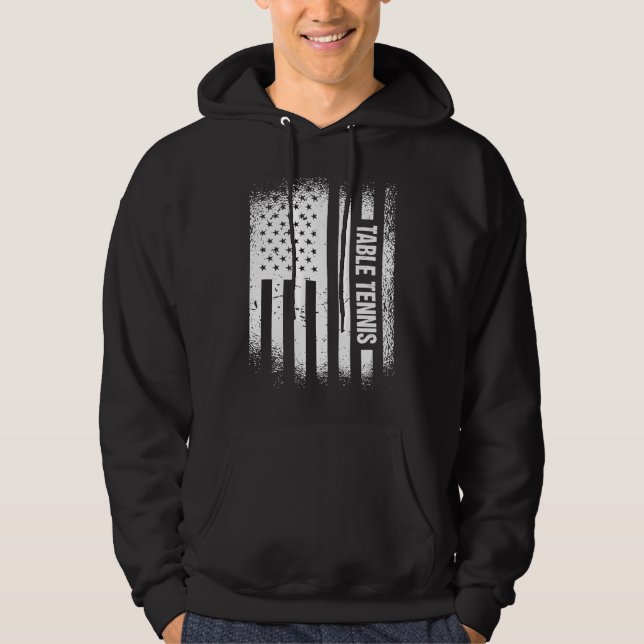 Sport Us Flag Table Tennis  6 Hoodie (Front)