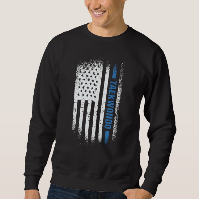 Sport Us Flag Taekwondo  2 Sweatshirt (Front)