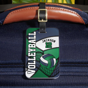 Sport Volleyball 🏐 - Blue, Green and White Luggage Tag