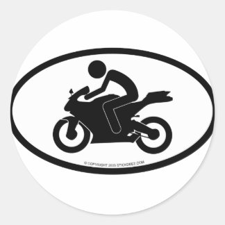 Sportbike Classic Round Sticker