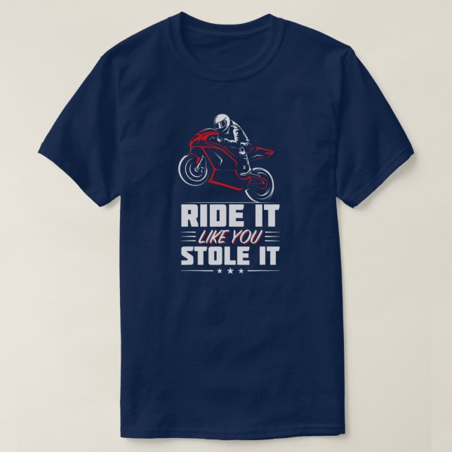 Sportbike Motorcycle Rider Superbike Old Biker T-Shirt (Design Front)