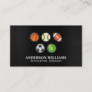 Sporting Equipment Icons Business Card