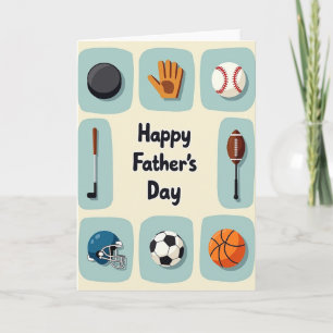 Sporting Fathers Day Memory Card