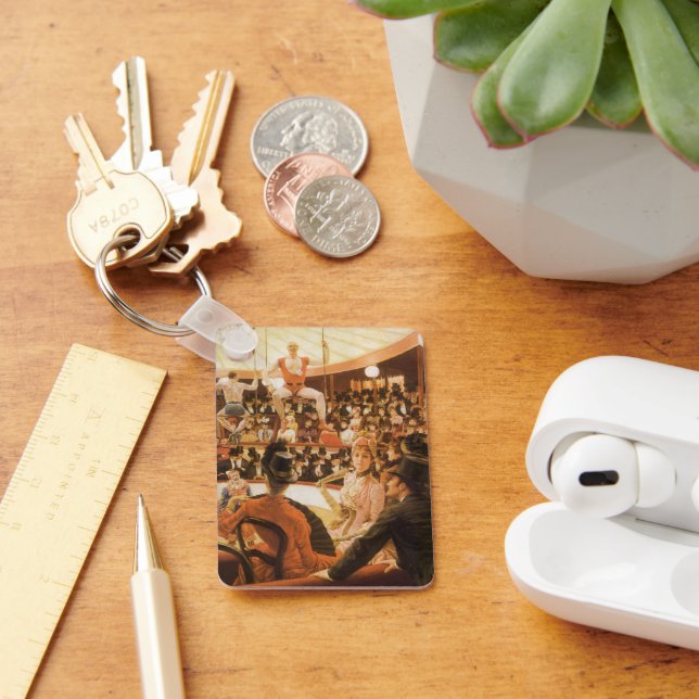 Sporting Ladies (or Circus Lover) by James Tissot Key Ring (Desk)