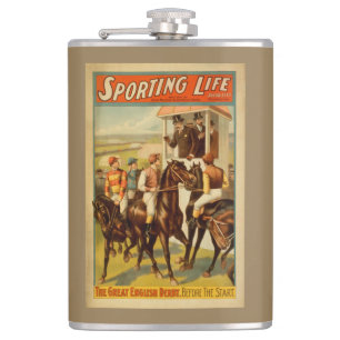 Sporting Life - The Great English Derby Theatre Hip Flask
