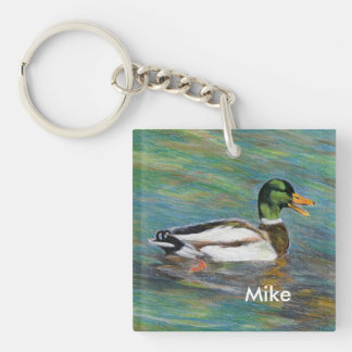 Sporting Man's Personalised Mallard Keychain