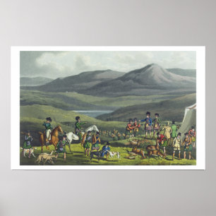 Sporting Meeting in the Highlands, aquatinted by I Poster