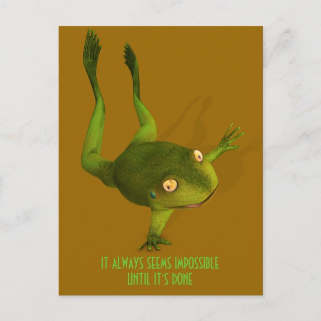 Sportive Frog Postcard (Front)
