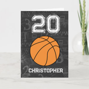 Sports 20th Birthday Basketball Card
