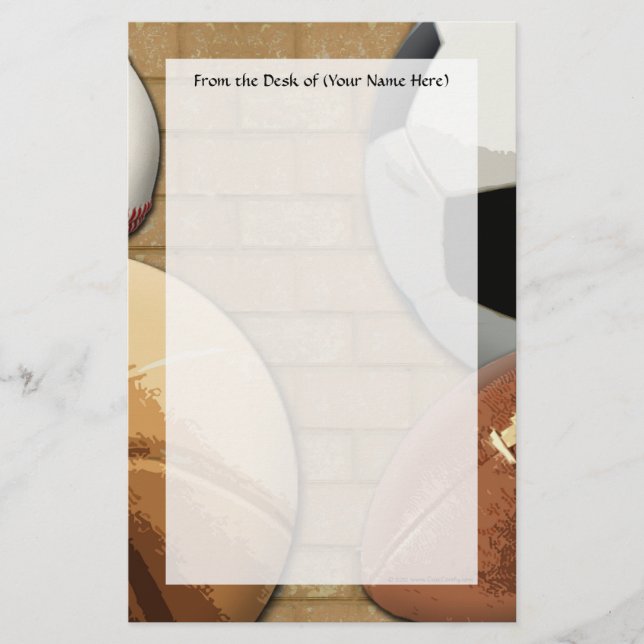 Sports Al-Star, Basketball/Soccer/Football Stationery (Front)