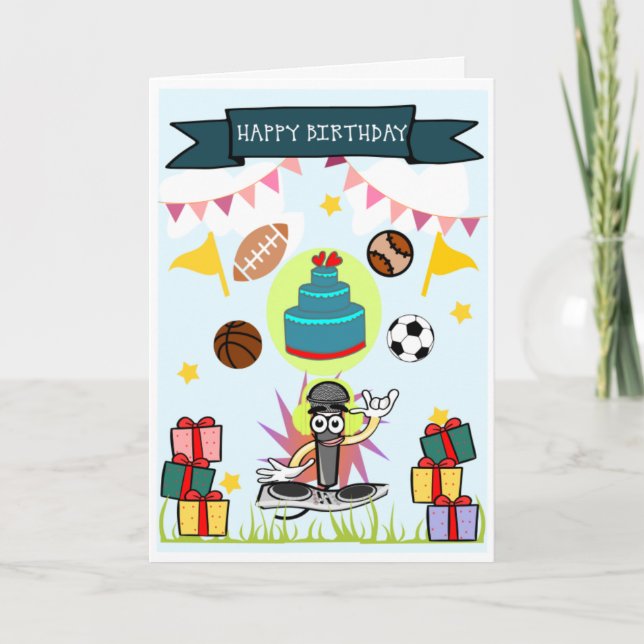 Sports and All Star Birthday Card (Front)