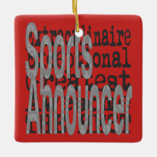 Sports Announcer Extraordinaire Ceramic Tree Decoration