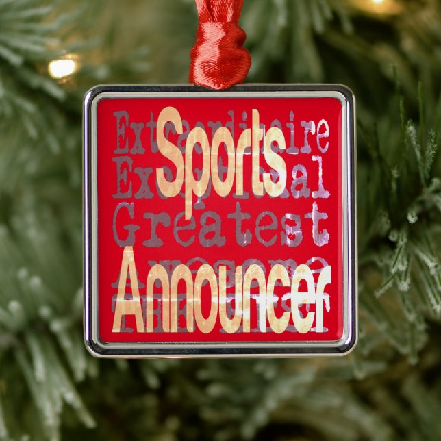 Sports Announcer Extraordinaire Metal Ornament (Tree)
