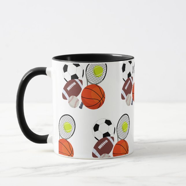 Sports Athletic Balls  Mug (Left)