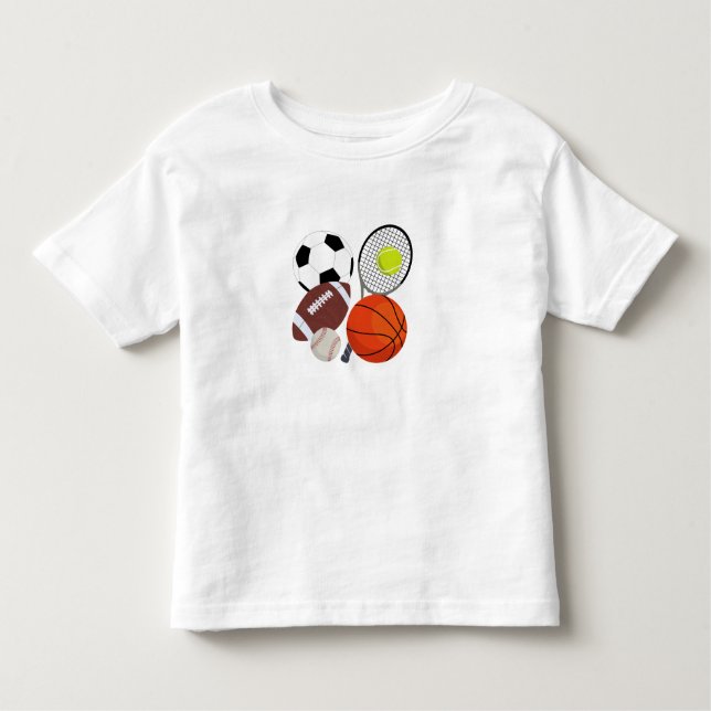 Sports Athletic Balls Toddler T-Shirt (Front)